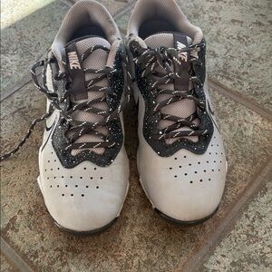 Nike Youth Black and Gray baseball cleats